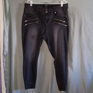 Torrid Multi-Zip Jeggings Black Wash